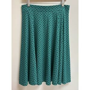 Lands’ End Women’s Green Printed A Line Skirt Size M 10‎ 12 Pull On Stretch